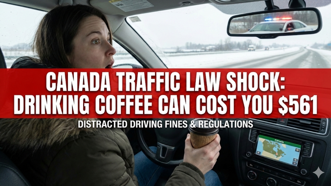 Canada Traffic Law Shock: Why Drinking Coffee While Driving Can Cost You $561