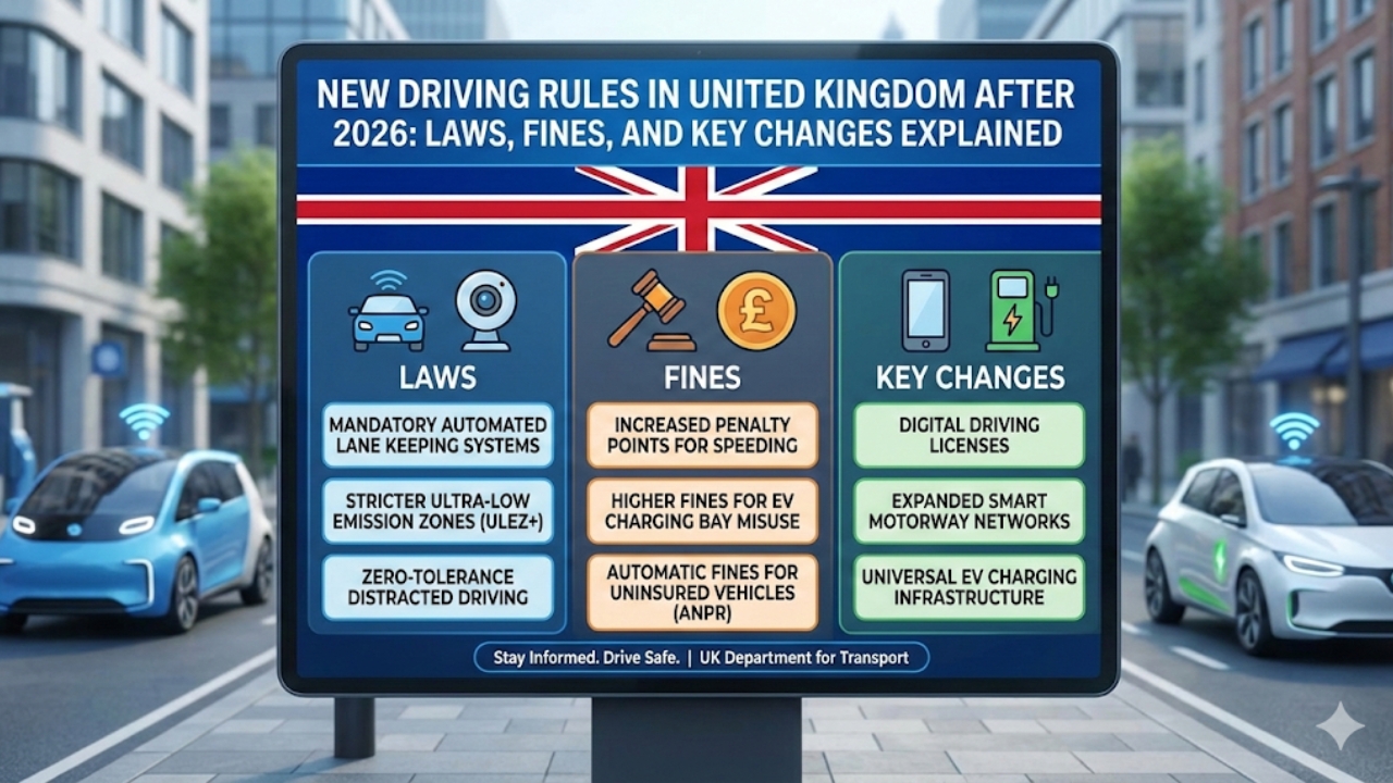 New Driving Rules in United Kingdom After 2026: Laws, Fines, and Key Changes Explained