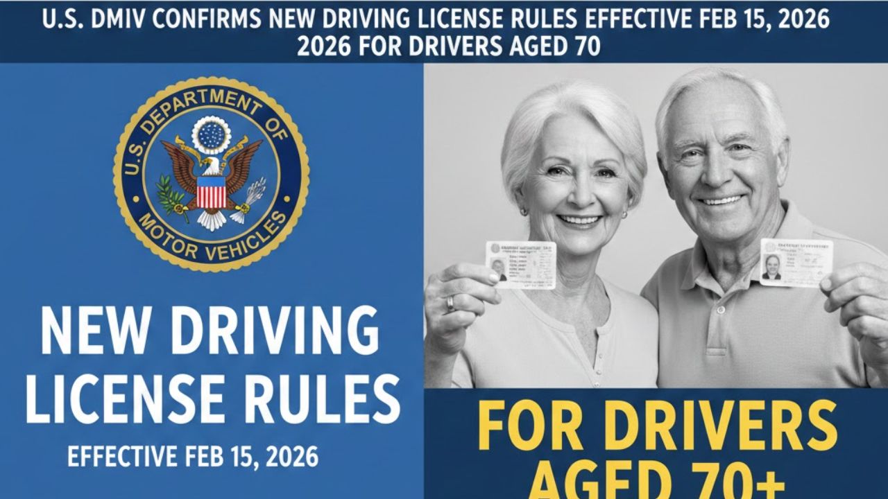 U.S. DMV Confirms New Driving License Rules Effective Feb 15, 2026 for Drivers Aged 70+